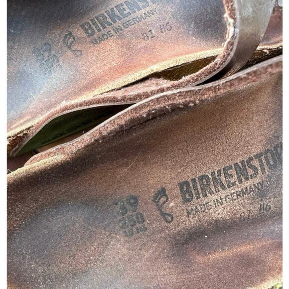 Birkenstock Gizeh Leather Thong Sandals Size 39 US M6 L8‎ Brown - Picture 6 of 14